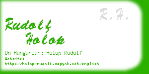 rudolf holop business card